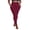 Wine, variant on Women Cozy Velour Legging High Waist Plus Size Quick Drying Soft Warm Velvet Stretch Slim Yoga Pant with Pocket Black 12(XXL)