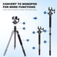 thumbnail image 4 of Aluminum Shooting Tripod - Rifle Rest with Saddle Clamp Head, 360 Rotate, 24"-65" Monopod Bipod Support, 4 of 7