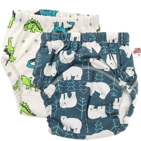 LULULION 2Pcs Waterproof Infant Training Pants TPU Multi For Toilet Training Baby Girls
