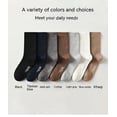 thumbnail image 6 of Solid Color Deodorant Middle-aged Waist Socks Men's Fall/winter Double Needle Anti-pilling Cotton Anti-wear Foot Socks Men's 2 pairs, 6 of 9