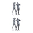 thumbnail image 4 of Baohd 2 Pcs Corps Léger Chan Kun PVC Figurine Articulée Artistes et Anime Gris 2ensemble, 4 of 6