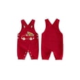 thumbnail image 2 of RUINIXCW Baby Christmas Corduroy Overalls Tree Car Embroidered Sleeveless Jumpsuit, 2 of 8