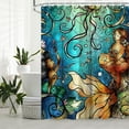 thumbnail image 2 of Mermaid Shower Curtain, Jellyfish Fabric Bathroom Curtains Set with Hooks Marine Ocean Animals Bathroom Decor Washable 72x72 Inches, 2 of 5