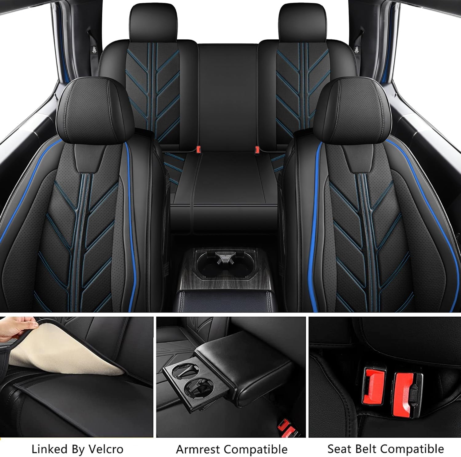 LINGVIDO Chevy Silverado Seat Covers - Custom Fit for GMC Sierra, Pickup Truck Seat Cover for 07-25 1500 2500HD 3500HD, Regular Cab, Double Cab, Crew Cab, LT, LZT, RST, Trail Boss