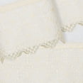 thumbnail image 3 of Linum Home Textiles Traditional/Contemporary 3 Piece Turkish Cotton Arian Cream Lace Embellished Bath Towel Set, White, 3 of 3