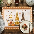 thumbnail image 4 of Happy Thanksgiving Placemats Set of 4 Gnome Pumokin Sunflower Leaf Orange Plaid Heat Insulated Linen Place Mats, Washable Stain-Proof Table Mats for Dining Tables Holiday Decor 13x19inch, 4 of 9