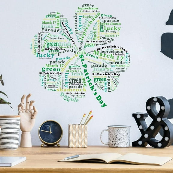 XGFHYJEH St Patricks Day Decorations, St Patricks Day Decorations Indoor Wall Decals, St. Patrick's Day Refrigerator Sticker Window Combination Set