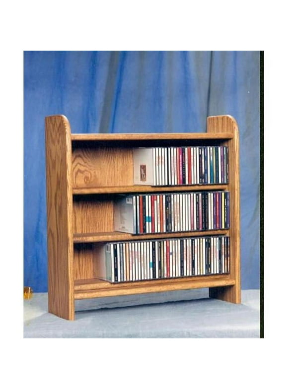 Wood Shed 302 Solid Oak 3 Shelf CD Cabinet