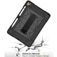 thumbnail image 3 of iPad 6th Generation Case, iPad 5th Generation Case, iPad 9.7 2017/2018 Shockproof Case, Dteck Heavy Duty Rugged 3 Layer Full Body Protection Case Kickstand with Shoulder Strap, Hand Strap, Black, 3 of 8