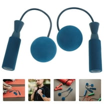 MLINS 1 Pair Weighted Ropeless Jump Rope for Fitness Rapid Speed Cordless Workout for Men Women Children Blue