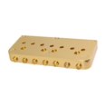 thumbnail image 4 of Roller Saddle Bridge Tailpiece con tornillos Llave para guitarra eléctrica de 7 cuerdas Dorado perfke Puente de silla de montar de 7 cuerdas, 4 of 9