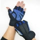 thumbnail image 1 of Guantes de fitness para hombres y mujeres, medio dedo, antideslizantes, con protección para la muñeca, de silicona, antideslizantes, transpirables, para levantamiento de pesas al aire libre, 1 of 5