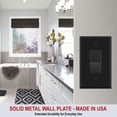 thumbnail image 5 of OVERSIZED 1 Gang Rocker - Decorator Black Metal Wall Plate - Switch Plate for Decorator Style Light Switches, GFCI, Electrical Plug Outlets, Steel Painted Black - UL Listed, 5.5" x 3.5" - Made in USA, 5 of 6