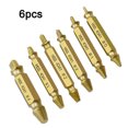 thumbnail image 1 of 6Pcs Damaged Screw Extractor Drill Bits Tool Set Broken Screw Remover Drill Bits Tools, 1 of 5