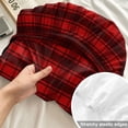 thumbnail image 4 of Twin Sze Fitted Sheet Set - Red Black Plaid 2 Piece Bedding Sets 16" Deep Pocket Fitted Sheet with 1 Pillowcase, Country Vintage Star Abstract Gingham Brushed Microfiber Hotel Luxury Bed Sheets, 4 of 9