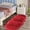 Red, variant on YIMWNYI Soft Plush Bedroom Rugs, Non Slip Water Absorbent, Machine Washable, Modern Long Velvet, Comfortable Thick Bath Carpet for Living Room, Bathroom