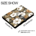 thumbnail image 3 of Leather Notebook with Pen Holder Writing Notepad Includes 100 Pages Lined Journal Camouflage White Flowers, 3 of 6