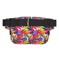 thumbnail image 3 of Kdxio Sac Banane Carré Imprimé Bananes Colorées Double Couche Ceinture Réglable Sac Mains Libres Voyage Randonnée Course Sergé Poches de Sécurité, 3 of 9