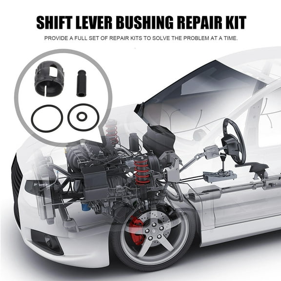 WASHWEPE 1 Set Gear Shift Stick Bushing Kit for Car Parts Bushing Black Plastic Repair