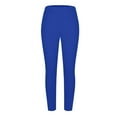 thumbnail image 5 of Compression Leggings for Women High Waisted No Front Seam Lounge Yoga Legging Workout Tummy Control Gym Yoga Pants Blue M, 5 of 6