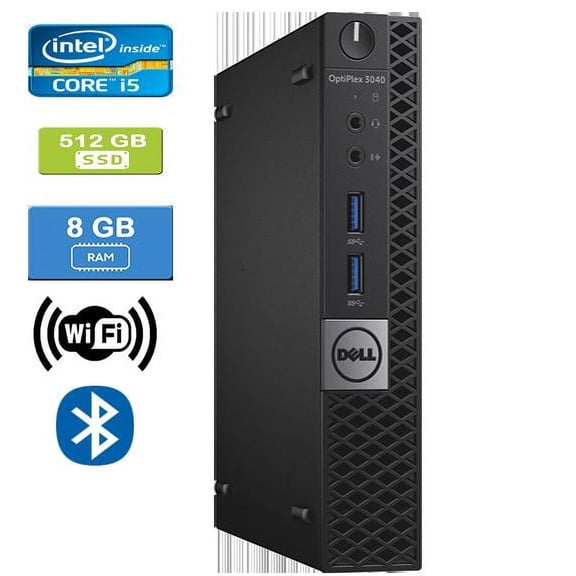 Used: DELL 3040 MICRO Intel Core i5-6500T 2.50 GHz, 8GB, 512GB SSD, Win 10 Pro