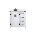thumbnail image 3 of Elegant Decor Grant 32" MDF Single Bathroom Vanity with Backsplash in White, 3 of 8