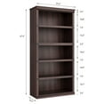 thumbnail image 2 of 5-Shelf Bookcase, Modern Floor Standing Display Storage Shelves, 32'' Wide Freestanding Wooden Bookshelves with Open Compartment, Bookcase Home Decor Furniture for Office, Library, 2 of 7