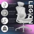 thumbnail image 5 of Lenovo Legion Mesh Gaming Chair Cloud Gray, 5 of 6