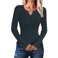 thumbnail image 2 of Sweaters for Women 2025 Fall Winter Long Sleeve V-Neck Slim Fit Jumper Bottoming Shirt Womens Pullover Sweaters, 2 of 6