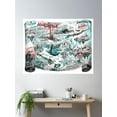 thumbnail image 2 of North Pole Map Poster Wall Art, Modern Wall Decor, 24x36 UNFRAMED, 2 of 3