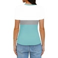 thumbnail image 5 of HongQid Womens' Stretchy Ribbed Round Neck Short Sleeve Gym Workout Slim Fitted Casual Cropped Top T-Shirt, 5 of 5