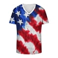 thumbnail image 5 of Yertdoel Mens T-shirts Patriotic Print Short Sleeve V Neck T-Shirts Loose Breathable 250 Anniversary USA Independence Day Tops, 5 of 5