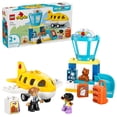 thumbnail image 2 of LEGO Duplo Mi Pueblo Primera Vez en el Aeropuerto Juguete para Construir y Jugar con Imaginación, Regalo para Bebés de 2 Años o Más, con un Modelo de un Avión y 2 Figuras 10443, 2 of 5