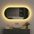 thumbnail image 3 of Backlit Smart Bathroom Mirror with LED Light 3 Colors Anti-Fog Wall Mounted Vanity Mirror 40x20 in, 3 of 12
