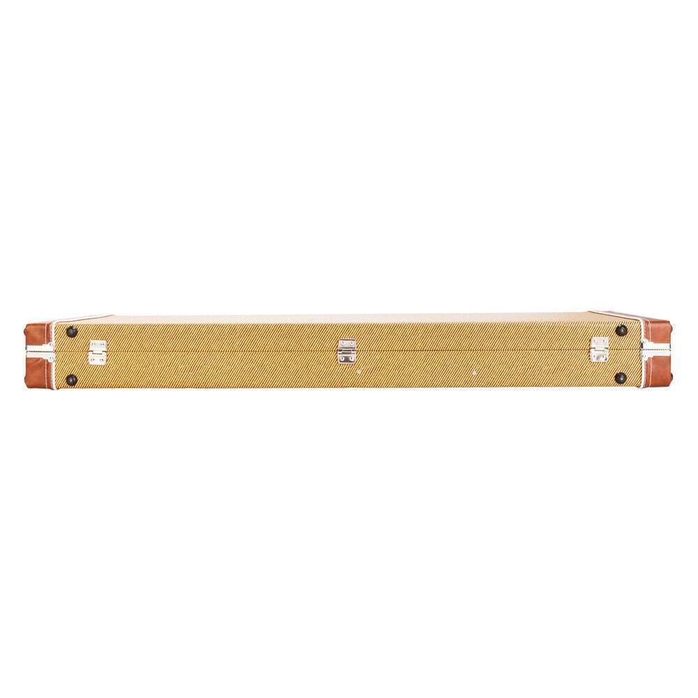 LINJH Electric Guitar Hard Case Bag Rectangular with Lock Yellow Color
