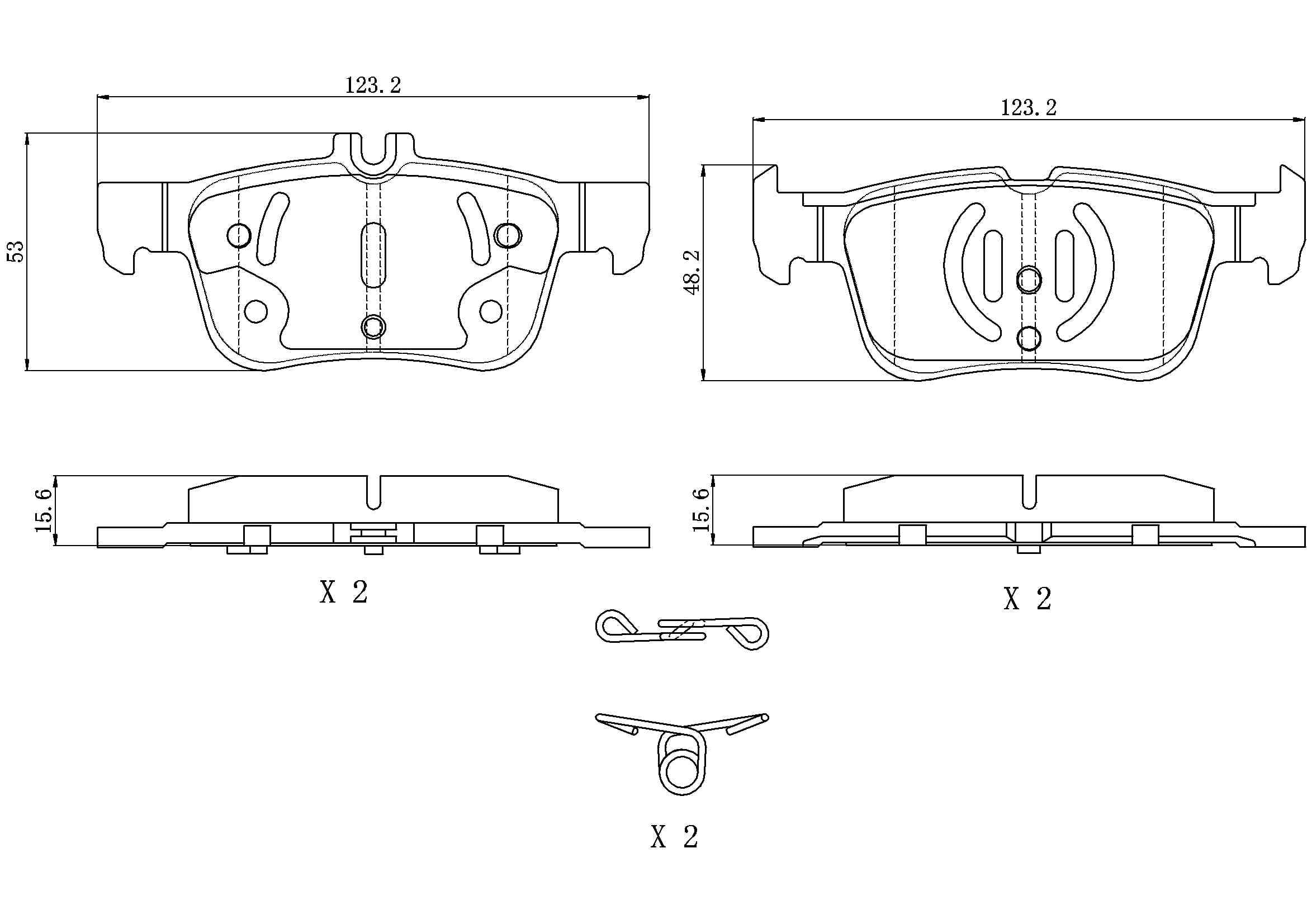 Ultra HC 1000 Brake Pad Set, Rear HC10.1665.0.F, Ford Fusion 2016-2013