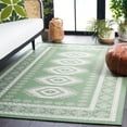 thumbnail image 4 of SAFAVIEH Machine Washable Rug Indoor/Outdoor Bermuda Collection - Bermuda Fredrick Geometric Indoor/Outdoor Area Rug, Green/Ivory, 5'3" x 7'6", 4 of 13