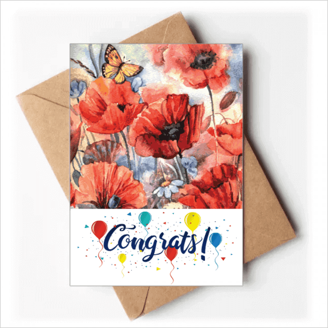 Colourful with Flowers Wedding Cards Congratulations Greeting Envelopes