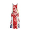 thumbnail image 5 of SMihono Robe Maxi Bohème d'Été pour Femmes Grande Taille Robe Longue Sans Manches Imprimée Jour de l'Indépendance Robe de Plage, 5 of 5