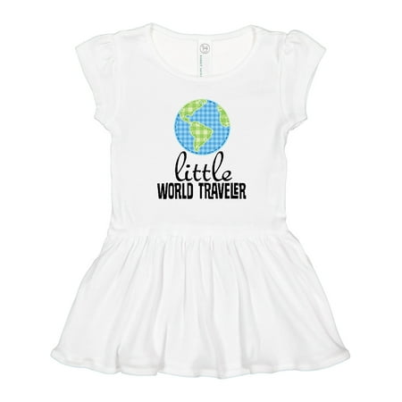 

Inktastic Little World Traveler Gift Toddler Girl Dress