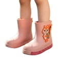 thumbnail image 6 of Angala Rain Boots Kids Lightweight Mid Calf Cartoon Appliques Waterproof Wet Weather Outdoor Dailywear Rain Boots Kids Size 2-2.5 Years Red, 6 of 6