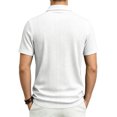 thumbnail image 7 of Polo Shirts for Men Summer Short Sleeve Relaxed Fit Jacquard Texture Lapel Collar Business Casual Work T Shirt Golf Shirts, 7 of 7