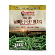 Hanover Whole Green Beans, Blue Lake, Premium Steam in Bag Vegetables, 12 oz Bag (Frozen)