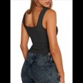 thumbnail image 3 of Tops Cortos para Salir de Mujer, Camisetas Sin Espalda, Ropa Básica de Verano Y2K para Adolescentes, Ropa , Color Negro, Talla XS, 3 of 7