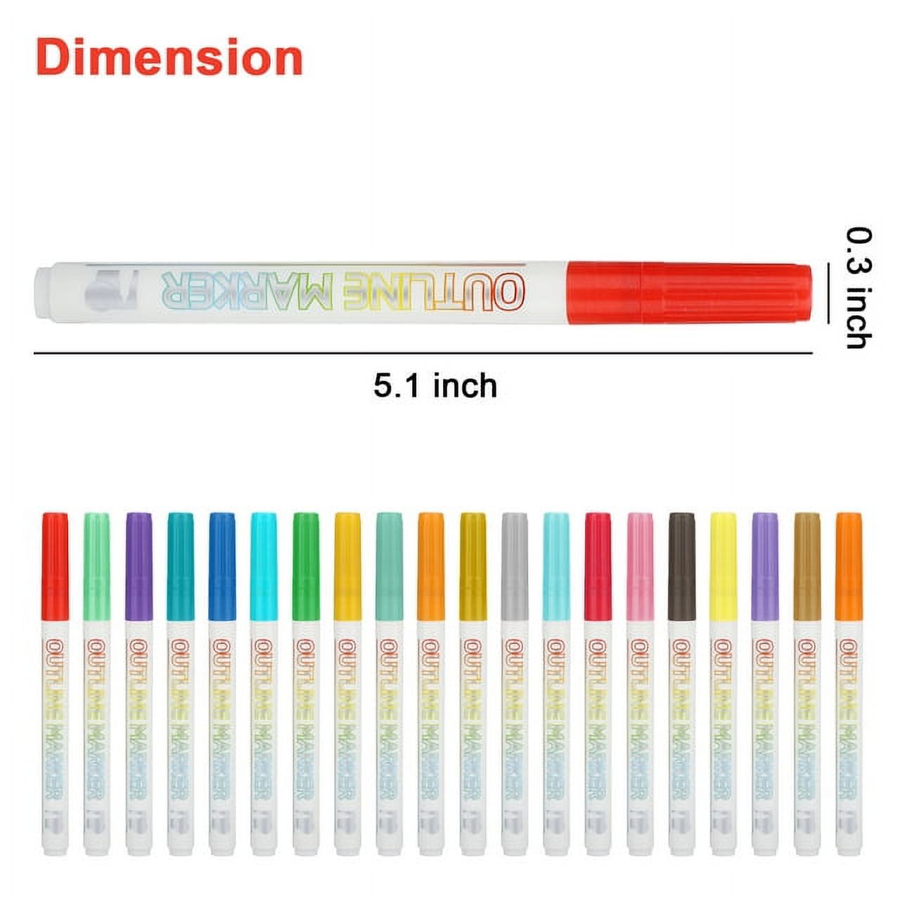 Acrylic Paint Pens for Rock Painting, Set of 20 Paint Markers for Craft Supplies, DIY Project, Doodling Writing