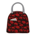 thumbnail image 1 of Balery Red Skulls Bolsa de Almuerzo para Mujeres, Caja de Almuerzo, Bolsa de Almuerzo Pequeña Impermeable, Tote de Almuerzo Reutilizable con Gran Capacidad, 1 of 6