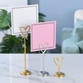 thumbnail image 3 of Soumake Stainless Steel Seat Card Holder Banquet Greeting Card Stand Hotel Restaurant Buffet Menu Clip Wedding Party Table Name Card Holder Home Supplies, 3 of 8