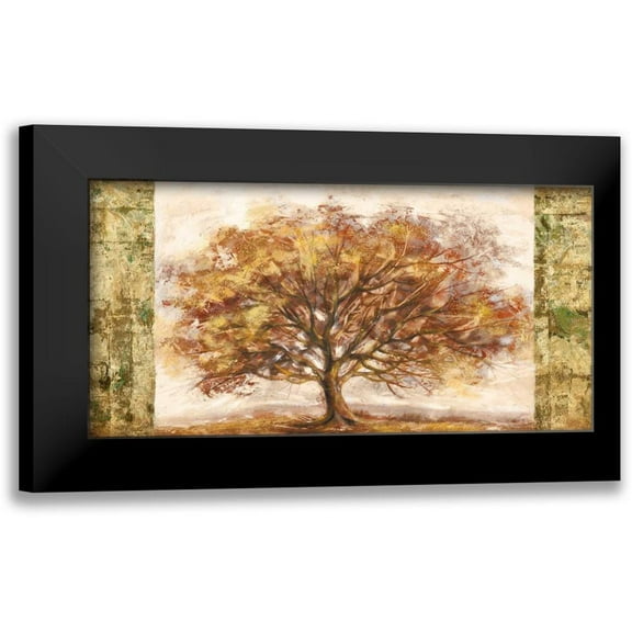 Lucas 14x9 Black Modern Framed Museum Art Print Titled - Golden Tree Panel