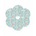 thumbnail image 7 of 15 Inch Round Placemats Set of 6, Teal Red Coastal Non Slip Heat Insulation PP Table Mats, Nautical Seahorse Beach Coral Starfish Washable Place Mats for Kitchen Dining Party Table Decor, 7 of 7