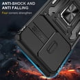 thumbnail image 2 of Hoibon Phone Case for Samsung Galaxy S26 Plus Case,[Slide Camera Cover][Kickstand] [Military Grade Protection] Shockproof Rugged Case for Samsung Galaxy S26 Plus - Black, 2 of 7